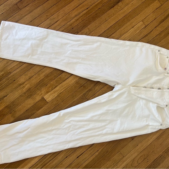 AGOLDE RILEY HIGH RISE STRAIGHT CROP (STRETCH) JEAN IN SOUR CREAM - Picture 9 of 10